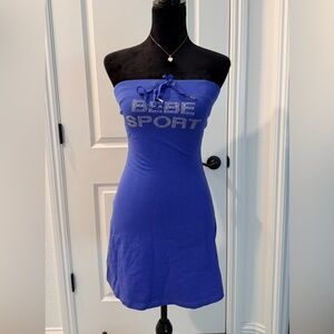 bebe Blue Strapless Dress